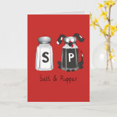 Funny Dog Salz und Pfeffer Karte (Gelbe Blume)