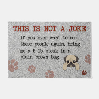 Funny Dog Saying Quotes Mat, Pitbull Fußmatte
