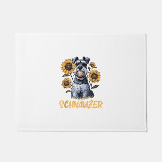 Funny Dog Schnauzer Fußmatte (Vorderseite)