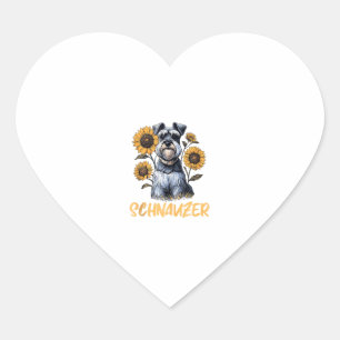 Funny Dog Schnauzer Herz-Aufkleber