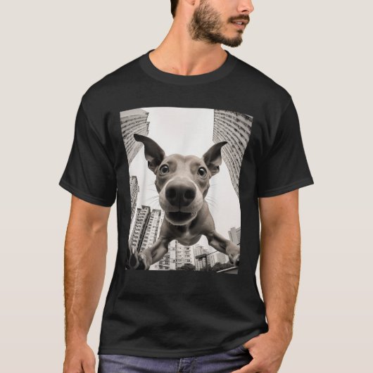 Funny dog selfic pic T Shirt (Vorderseite)