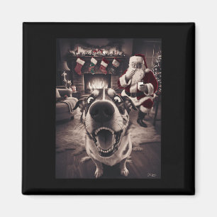 Funny Dog Selfie mit Weihnachten Weihnachten Magnet