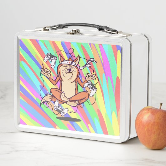 Funny Dog Shiba Inu Gaming Design Metall Brotdose (Beispiel)