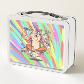 Funny Dog Shiba Inu Gaming Design Metall Brotdose (Rückseite)