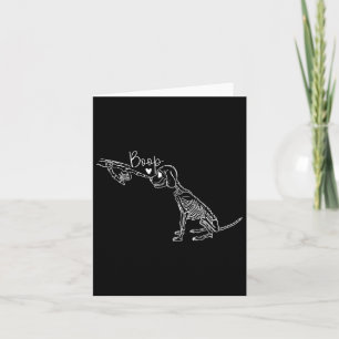 Funny Dog Skeleton Hand Boop Halloween Puppy Dog L Karte
