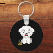 Funny Dog Smells Stinky O O  Schlüsselanhänger (Vorderseite)