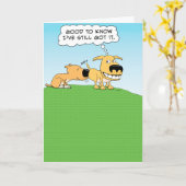 Funny Dog Sniffing Hintern Geburtstagskarte Karte (Gelbe Blume)