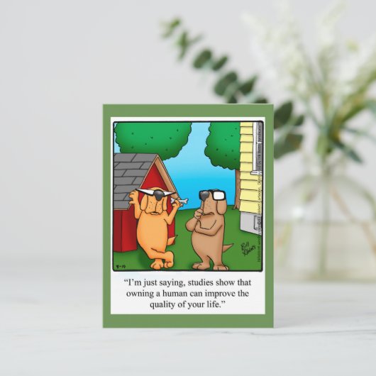 Funny Dog Spaß Postcard Spectickles Postkarte (Stehend Vorderseite)