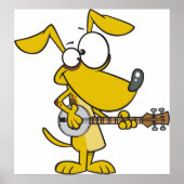 Funny Dog spielt Banjo Music Poster (Vorne)