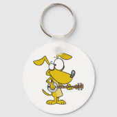 Funny Dog spielt Banjo Music Schlüsselanhänger (Vorderseite)