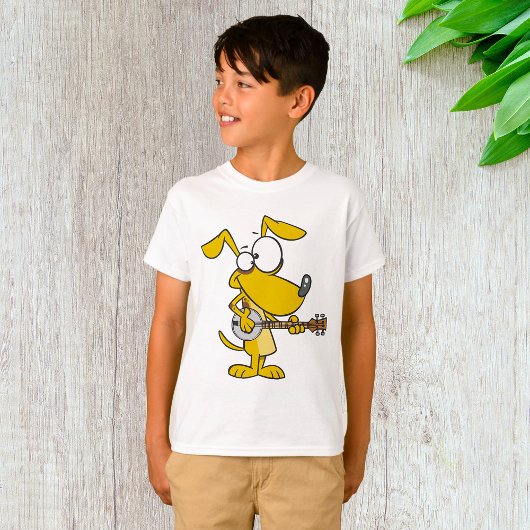 Funny Dog spielt Banjo Music T-Shirt