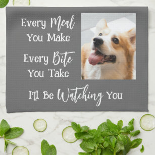 Funny Dog Sprichwort Foto benutzerdefinierte Farbe Geschirrtuch