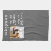Funny Dog Sprichwort Foto benutzerdefinierte Farbe Geschirrtuch (Horizontal)