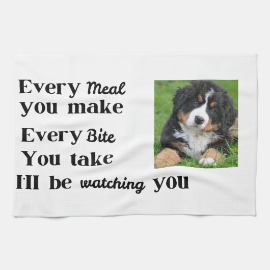 Funny Dog Sprichwort Foto Handtuch (Horizontal)