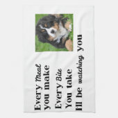 Funny Dog Sprichwort Foto Handtuch (Vertikal)