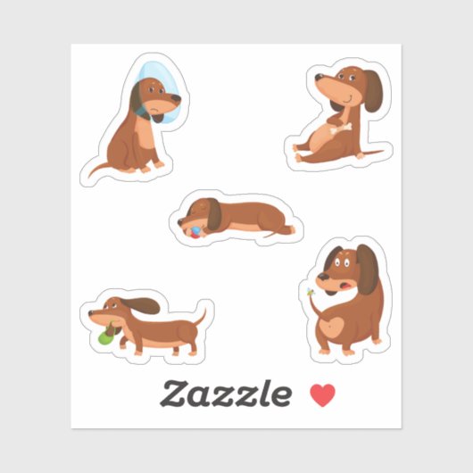 Funny Dog Stickers Aufkleber (Blatt)