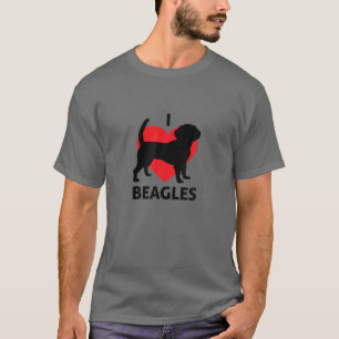 Funny Dog T I Liebe Beagle Graphics Plus Size T-Sh T-Shirt