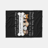 Funny Dog Talking Quote Pet Lover Humor Tee  Fleecedecke (Vorderseite (Horizontal))