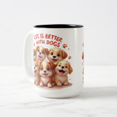 Funny Dog Tasse Geburtstagsgeschenk Idee Niedliche (Vorderseite Links)