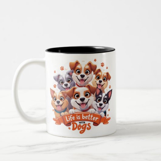 Funny Dog Tasse Wrap Dog Kaffee Liebhaber Geschenk (Links)