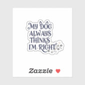 Funny Dog Text Aufkleber (Blatt)