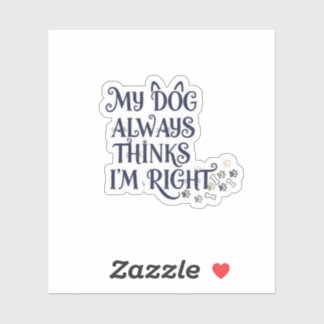 Funny Dog Text Aufkleber