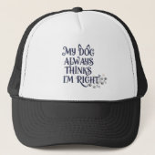 Funny Dog Text Hat Truckerkappe (Vorderseite)