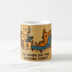 Funny Dog Therapeut Cartoon Kaffeetasse