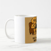 Funny Dog Therapeut Cartoon Kaffeetasse (Links)