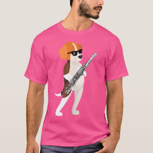Funny Dog Trading Sonnenbrille spielen Flute Beagl T-Shirt
