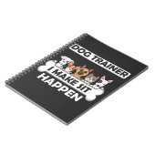 Funny Dog Trainer Humor Puppy Education Notizblock (Linke Seite)