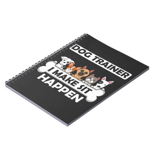 Funny Dog Trainer Humor Puppy Education Notizblock (Linke Seite)