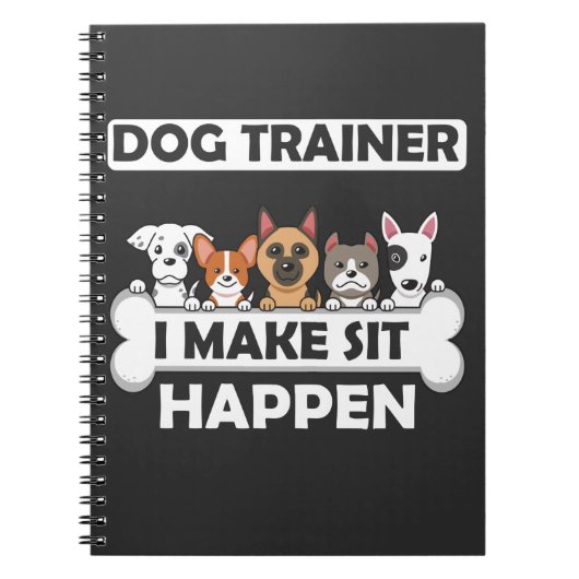 Funny Dog Trainer Humor Puppy Education Notizblock (Vorderseite)