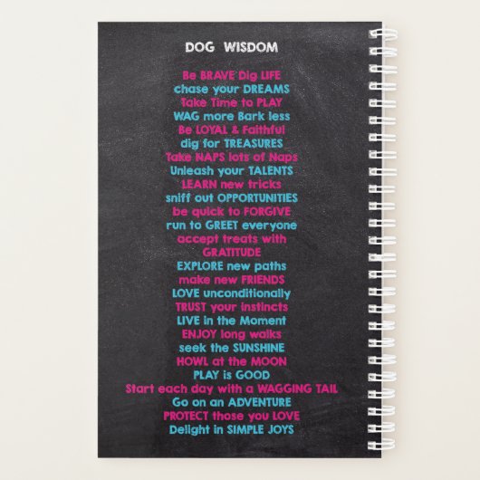 Funny Dog Trainer Planer (Rückseite)