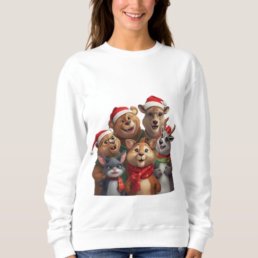 Funny Dog Trio Hoodie – Cute Animal Sweatshirt  (Vorderseite)