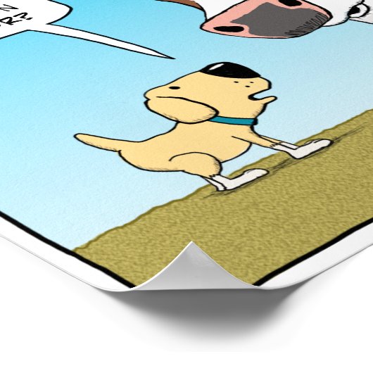 Funny Dog und Kuh Poster (Ecke)