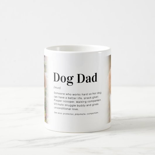 Funny Dog Vater Definition Foto Kaffeetasse (Mittel)