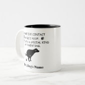 Funny Dog Vater Foto Danke, dass ihr meinen Kack a Zweifarbige Tasse (Vorderseite Links)