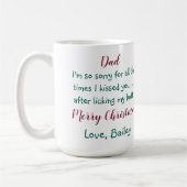 Funny Dog Vater Frohe Weihnachts Haustier Foto Kaffeetasse (Links)
