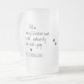 Funny Dog Vater Mattglas Bierglas (Vorderseite Links)