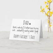 Funny Dog Vater Personalisiert Vatertag Karte (Gelbe Blume)