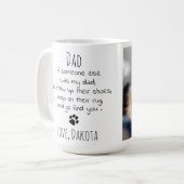 Funny Dog Vater Personalisiertes Haustier Foto Kaf Kaffeetasse (Vorderseite Links)