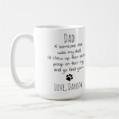 Funny Dog Vater Personalisiertes Haustier Foto Kaf Kaffeetasse (Links)