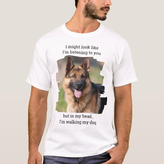 Funny Dog Vater Personalisiertes Haustier Foto T-Shirt (Vorderseite)