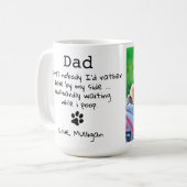 Funny Dog Vater Personalisiertes Haustier Foto Vat Kaffeetasse (Vorderseite Links)