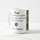 Funny Dog Vater Pet Foto Kaffeetasse (Vorderseite Links)