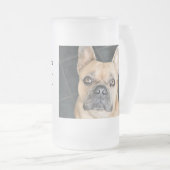 Funny Dog Vater Pet Foto Mattglas Bierglas (VorderseiteRechts)