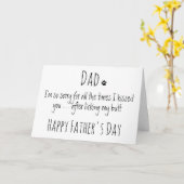 Funny Dog Vater Spaß Personalisierter Vater's Day Karte (Gelbe Blume)