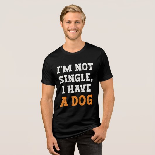 Funny Dog Vater Tri-Blend Shirt (Vorderseite voll)