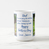 Funny Dog Vater - Vatertag Haustier Foto Hundeschr Kaffeetasse (Mittel)